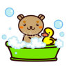 Animal Series entering the bath お風呂に入る動物シリーズ1