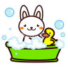 Animal Series entering the bath お風呂に入る動物シリーズ3
