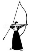 Archery silhouette 弓道のシルエット1