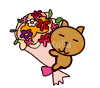 Bouquet-and-animal-series-花束と動物シリーズ