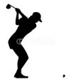 Golf silhouette ゴルフのシルエット1