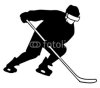 Ice hockey silhouette アイスホッケーのシルエット1