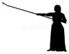Naginata silhouette　薙刀のシルエット1