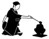 Tea ceremony silhouette　茶道のシルエット3