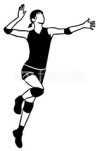 Volleyball silhouette バレーボールのシルエット1