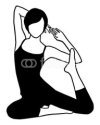 Yoga silhouette ヨガのシルエット1